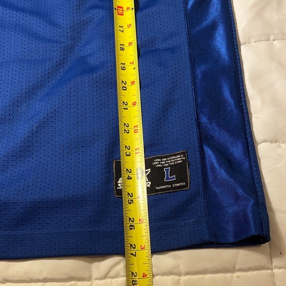 Starter Blue Kansas Jayhawks KU Football Jersey L-14/16 - Picture 8 of 11